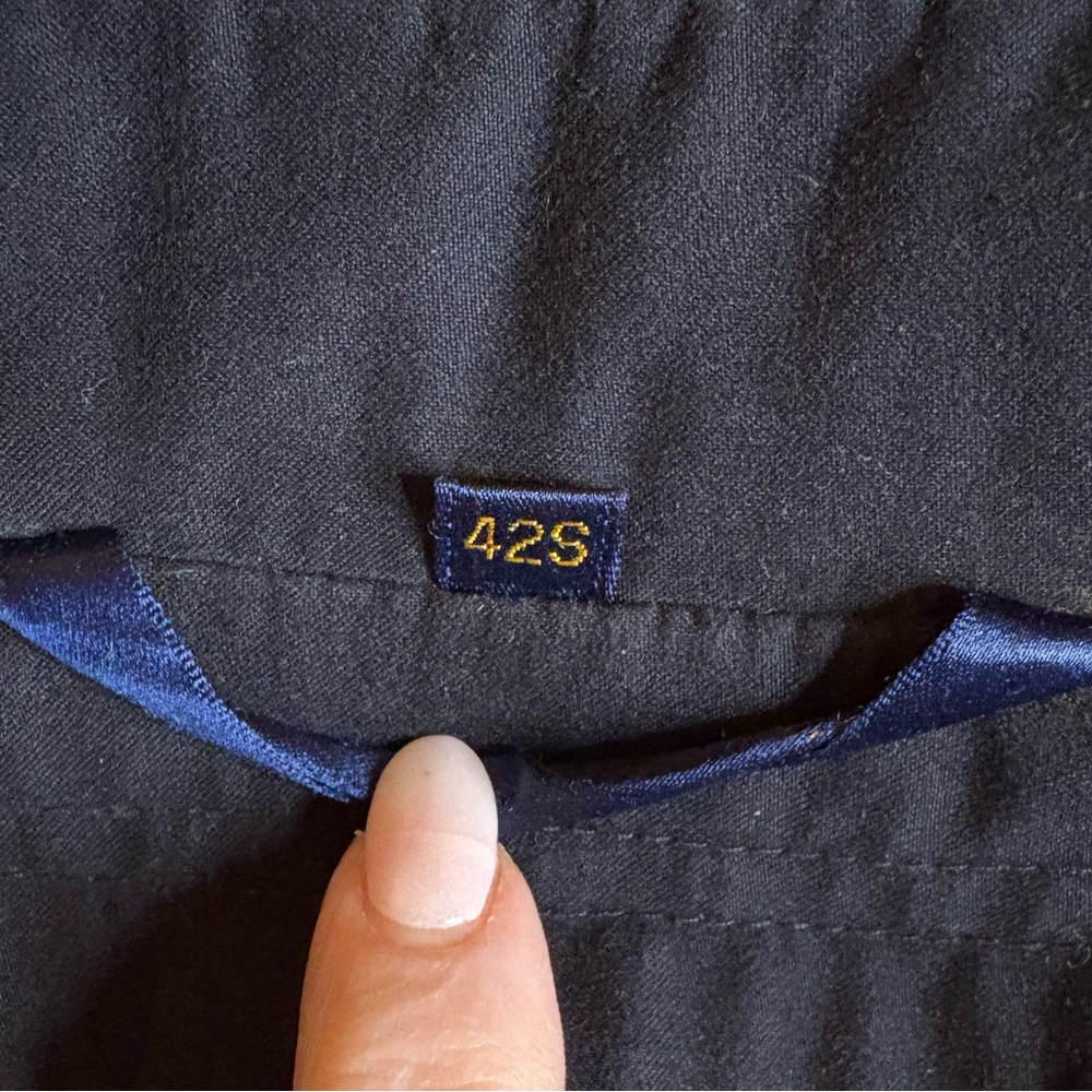 Bloomingdale’s for Men Vintage Black Trench Coat Zip-out Wool Lining 42S - Picture 6 of 15